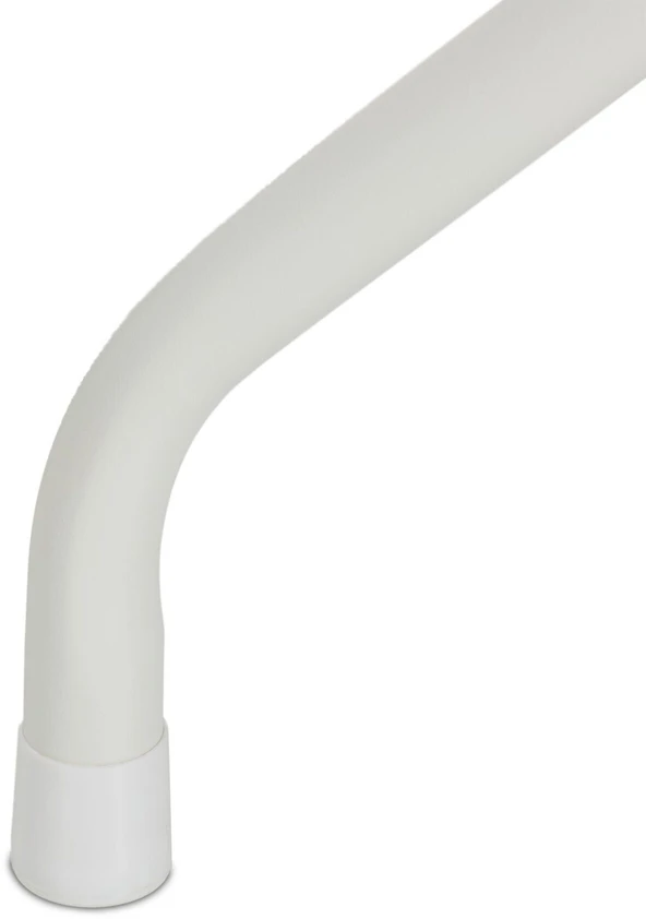 Relaxdays Apvalus baltas sodo stalas