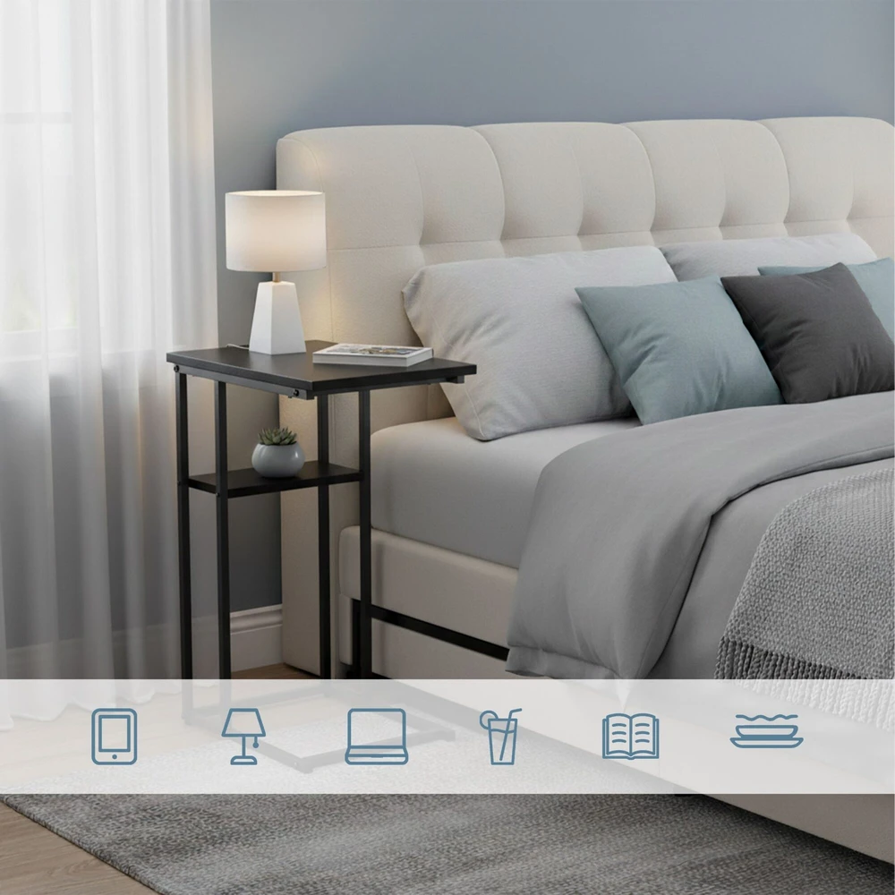 Relaxdays C formos staliukas su 2 lentynomis