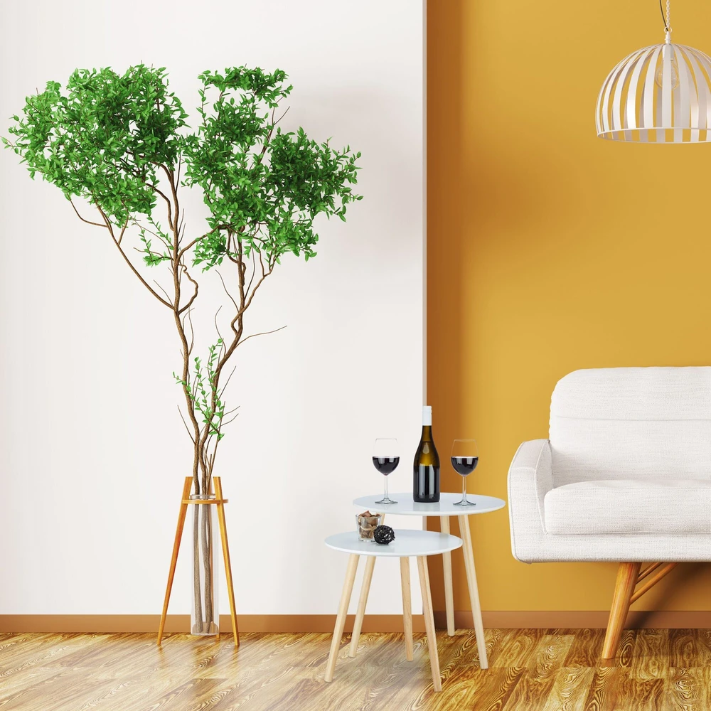 Relaxdays 2 apvalių šoninių staliukų komplektas
