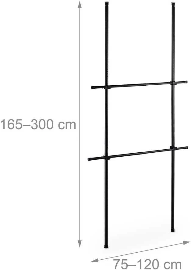 Relaxdays Teleskopinė drabužių spintos sistema 165–300 cm