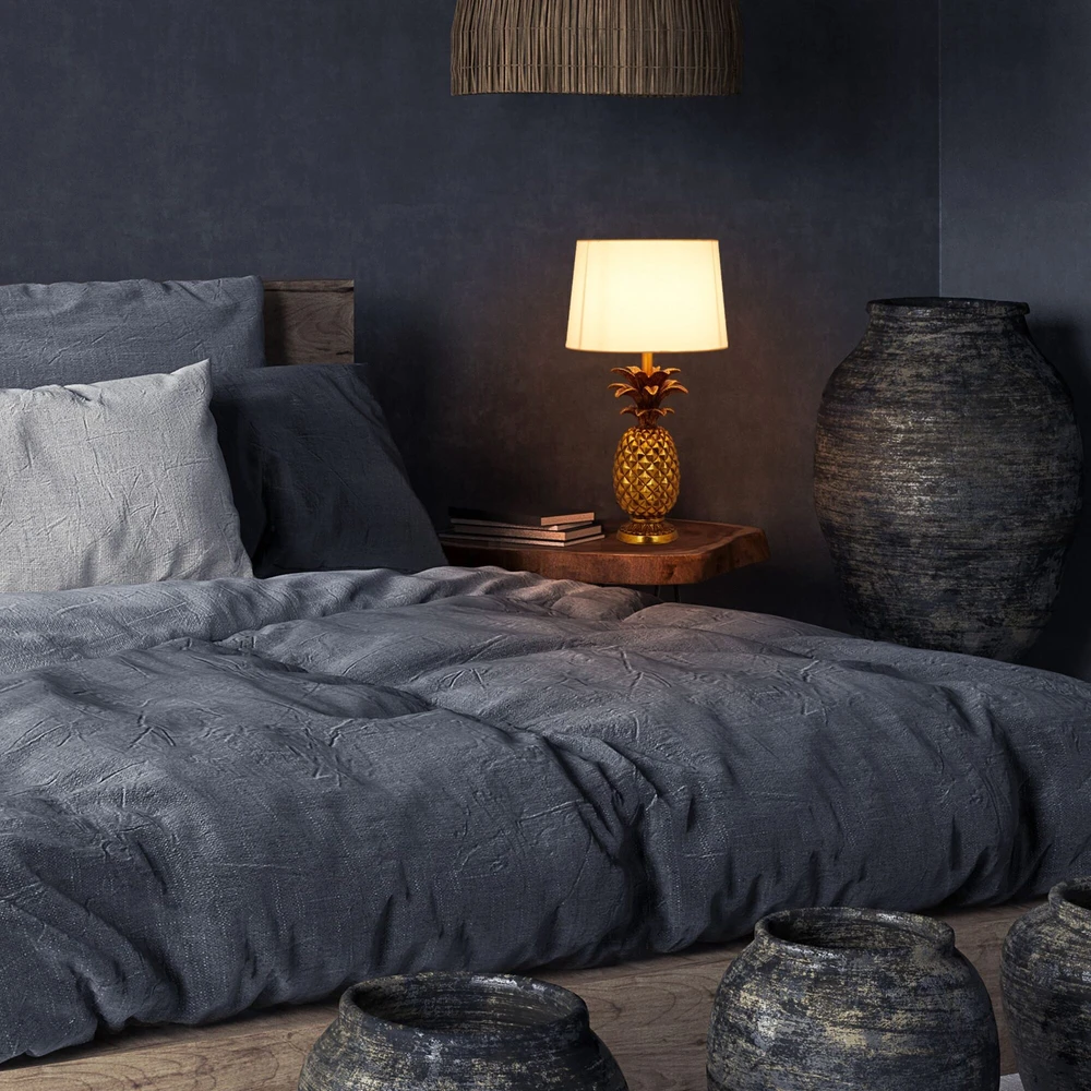 Relaxdays Auksinė ananaso stalinė lempa
