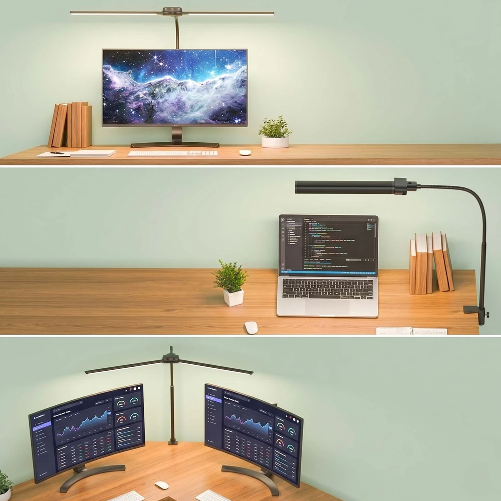 Relaxdays Prispaudžiama LED stalinė lempa, 61cm