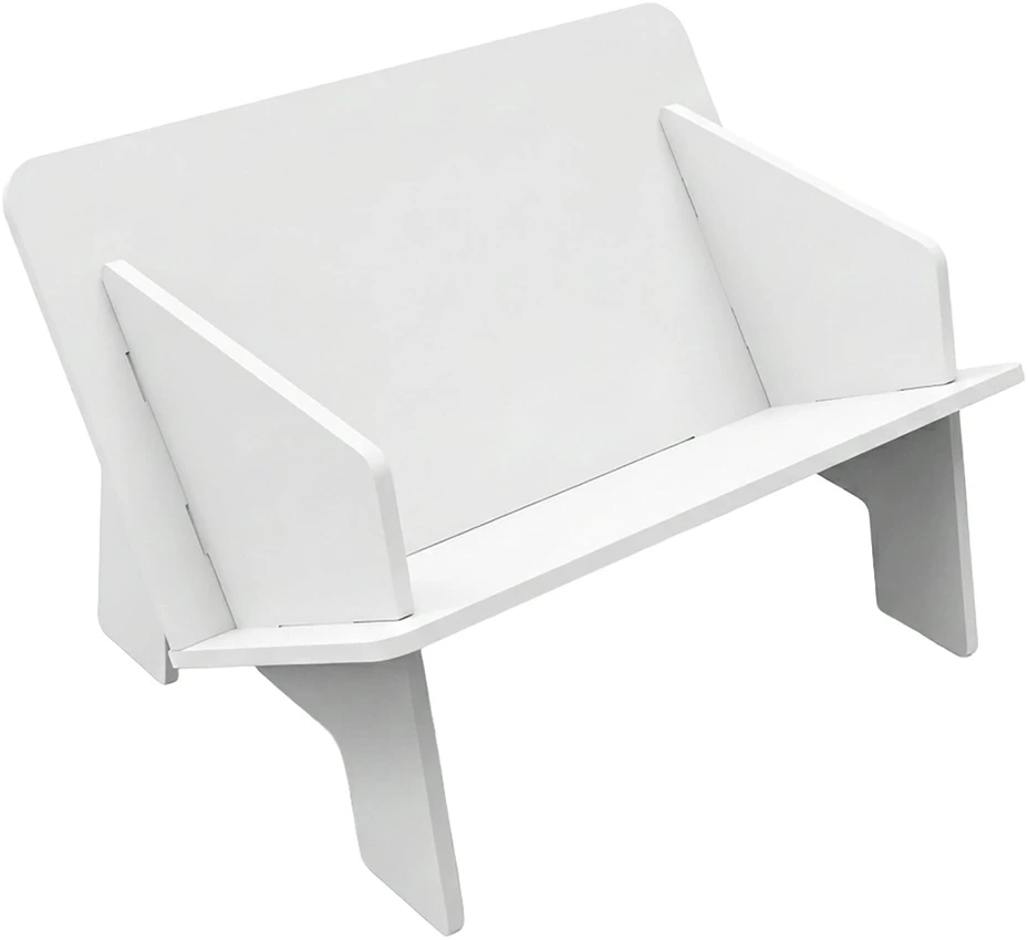 Relaxdays Stalo lentyna, balta, pasvirusi V formos, PVC