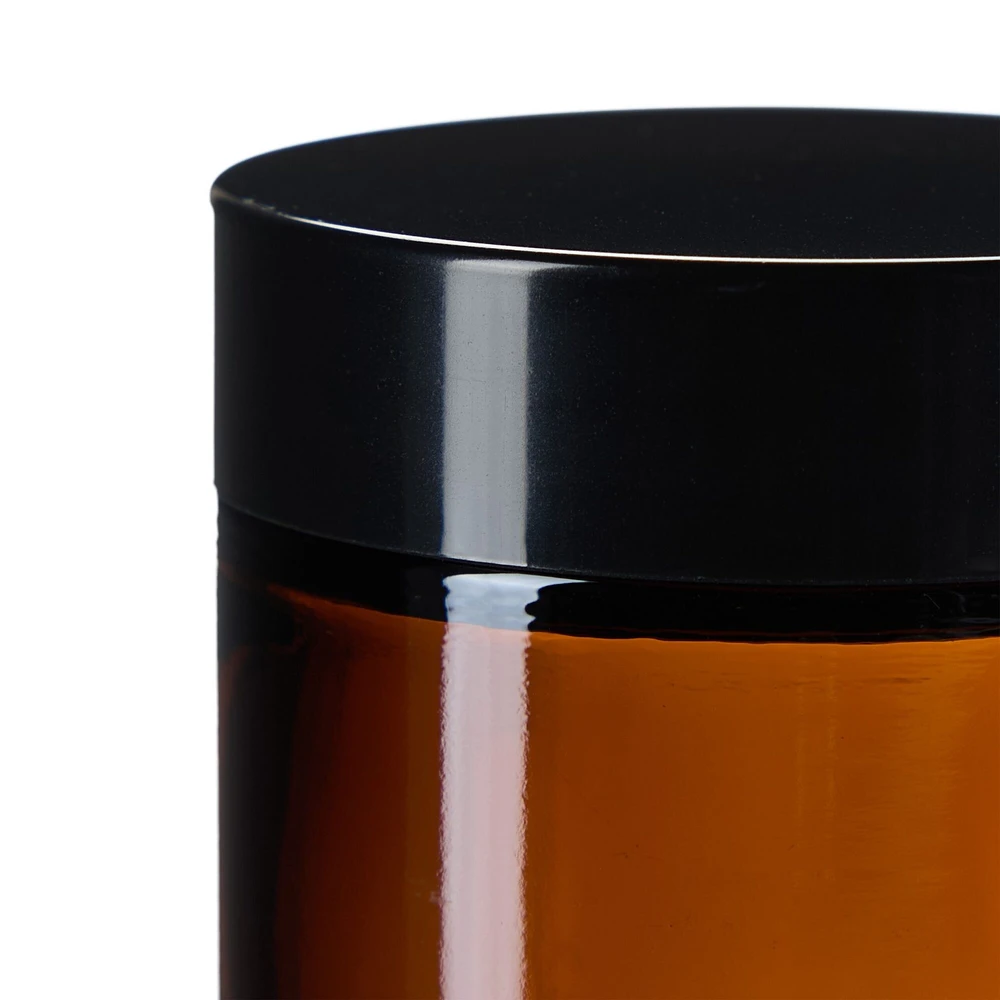 Relaxdays Gintaro spalvos stiklo kremo indelių rinkinys 60 ml