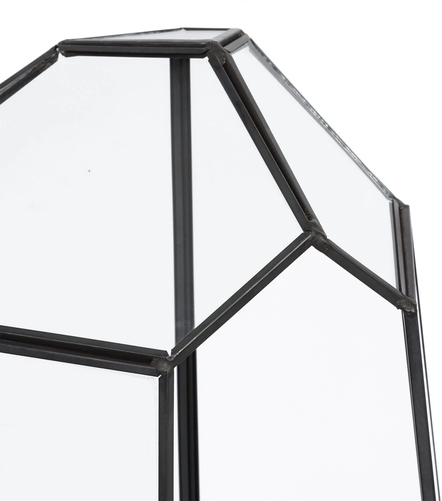 Relaxdays Geometrinis stiklinis terariumas 25 cm