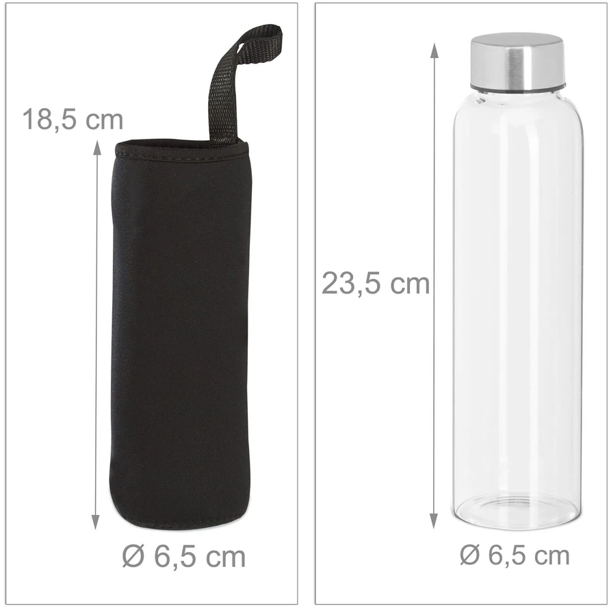 Gertuvė Relaxdays 4x stiklinis butelis 500ml