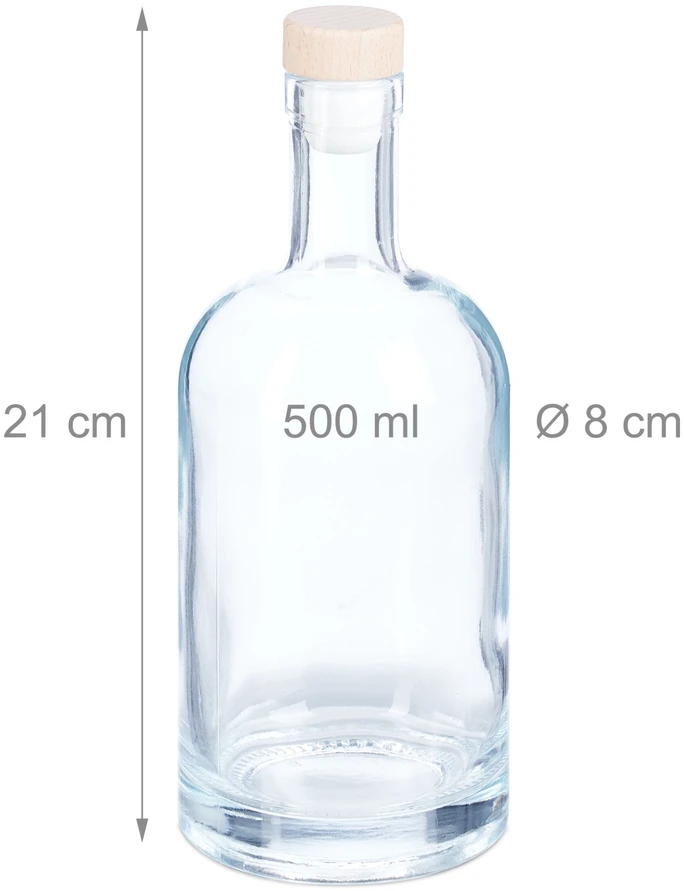 Relaxdays 12 stiklinių butelių rinkinys 500 ml