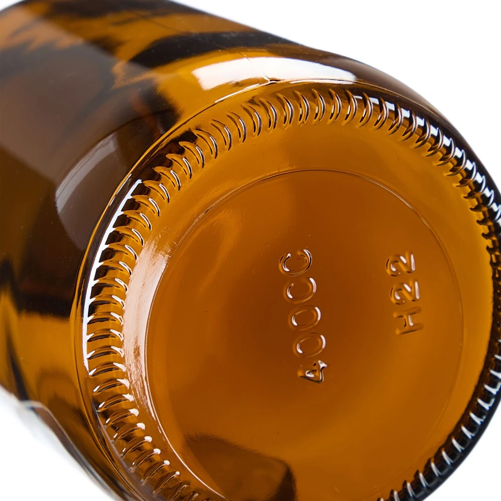 Relaxdays 4 gintarinio stiklo indelių rinkinys 400 ml
