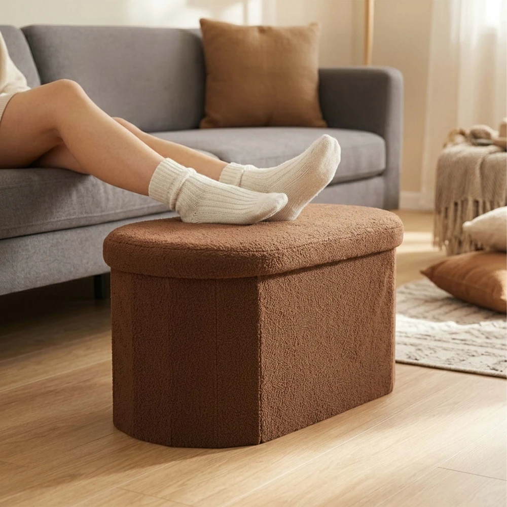 Relaxdays Su audiniu Teddy aptrauktas suoliukas