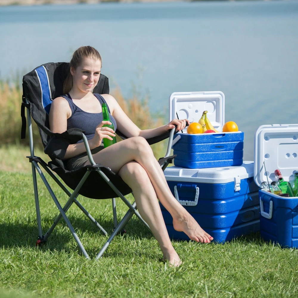 Relaxdays Sulankstoma kempingo kėdė su paminkštinimu
