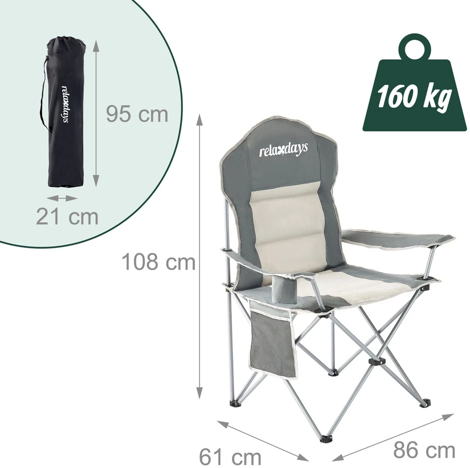 Relaxdays Sulankstoma kempingo kėdė