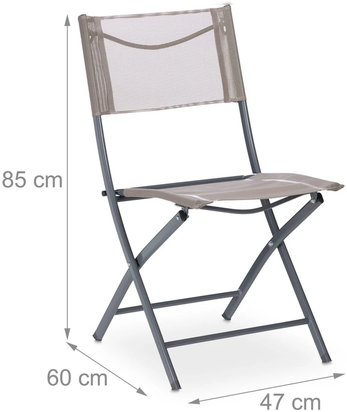 Relaxdays 2x sulankstoma sodo kėdė