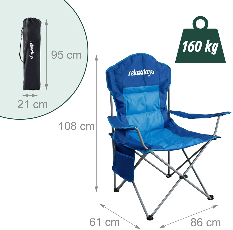 Relaxdays Sulankstoma kempingo kėdė