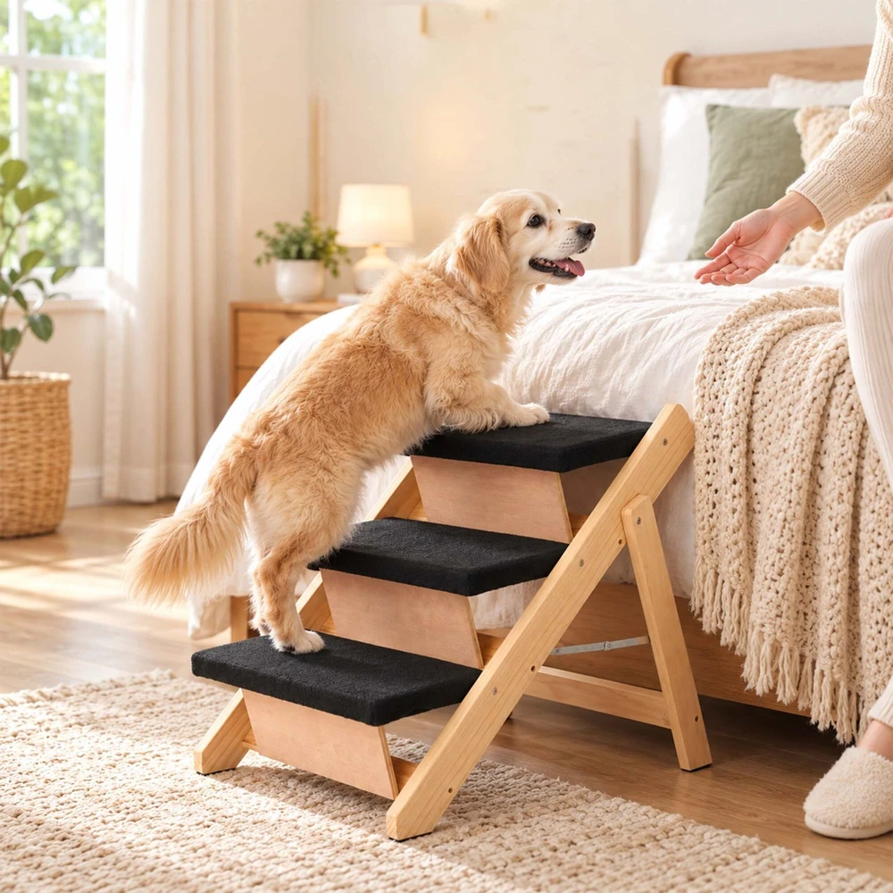 Relaxdays Sulankstomi šunų laipteliai 2 viename, laiptai ir rampa, lovai ir sofai