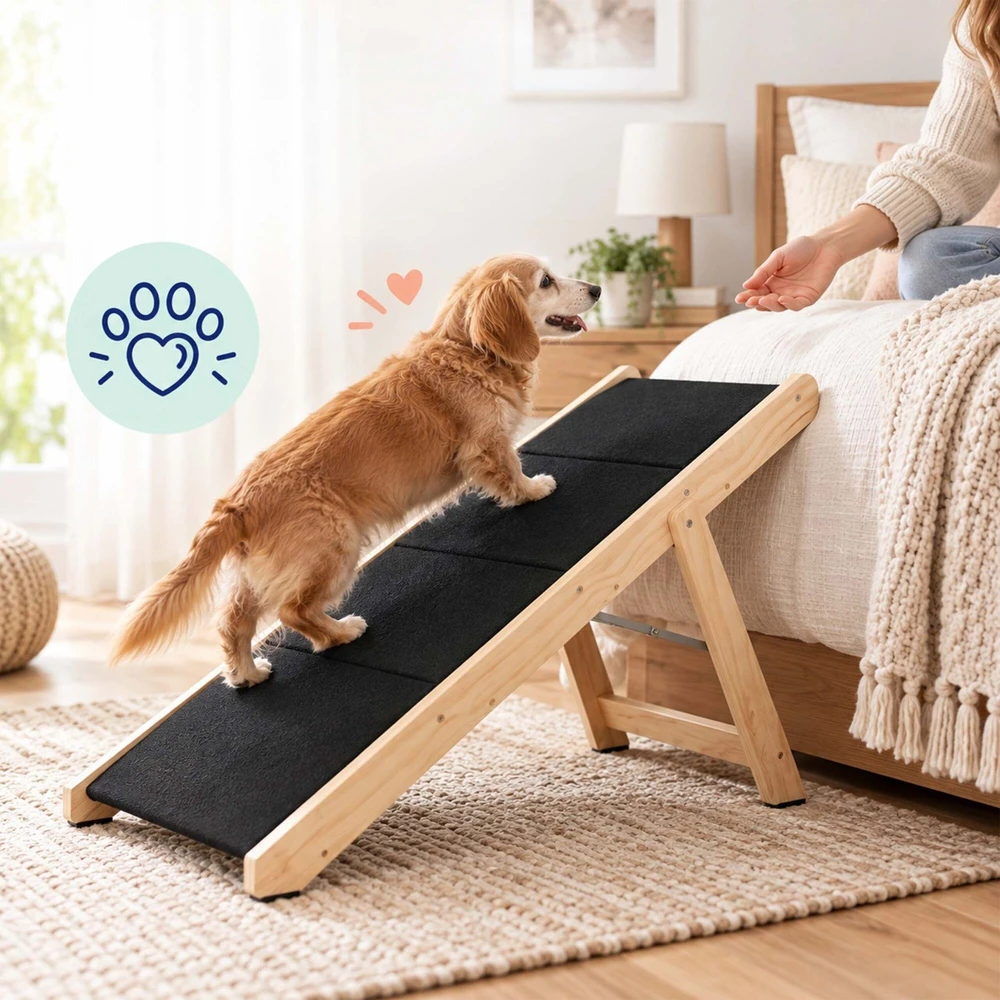 Relaxdays Sulankstomi šunų laipteliai 2 viename, laiptai ir rampa, lovai ir sofai