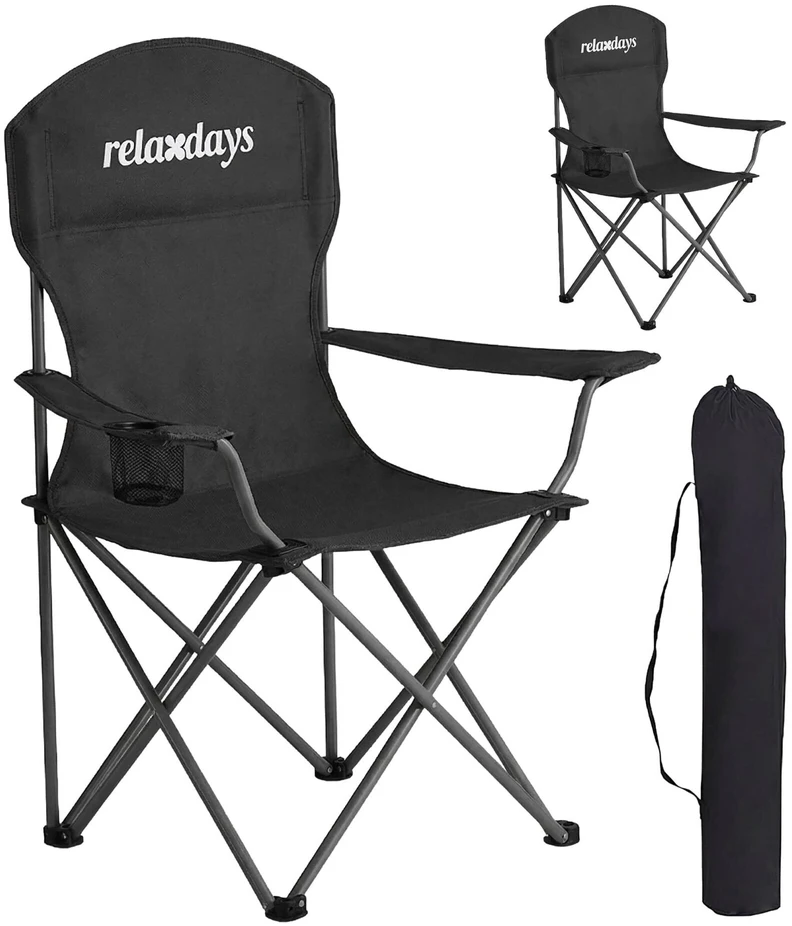 Relaxdays Sulankstomų audinio kėdžių rinkinys stovyklavimui
