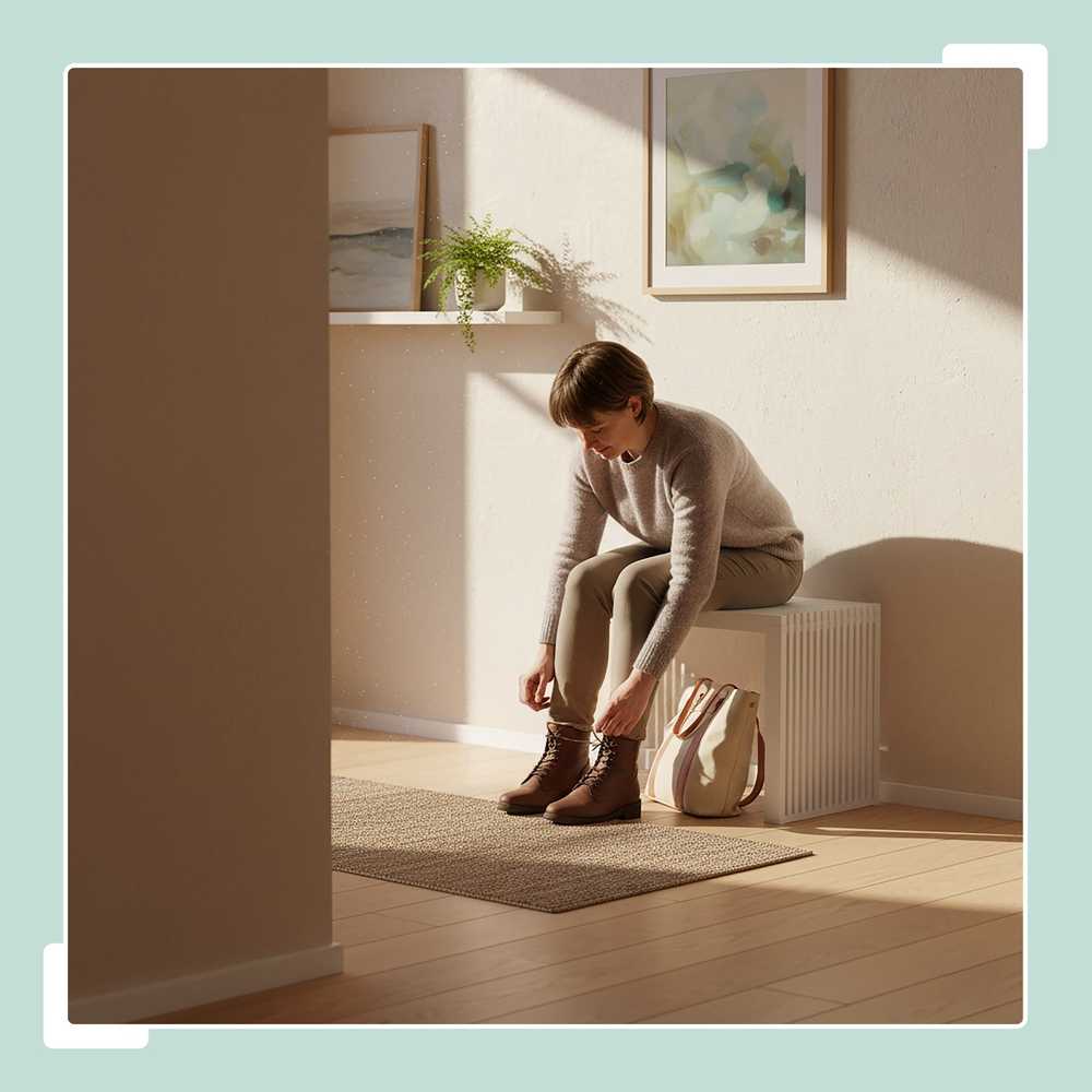 Relaxdays Minimalistinis bambukinis suoliukas
