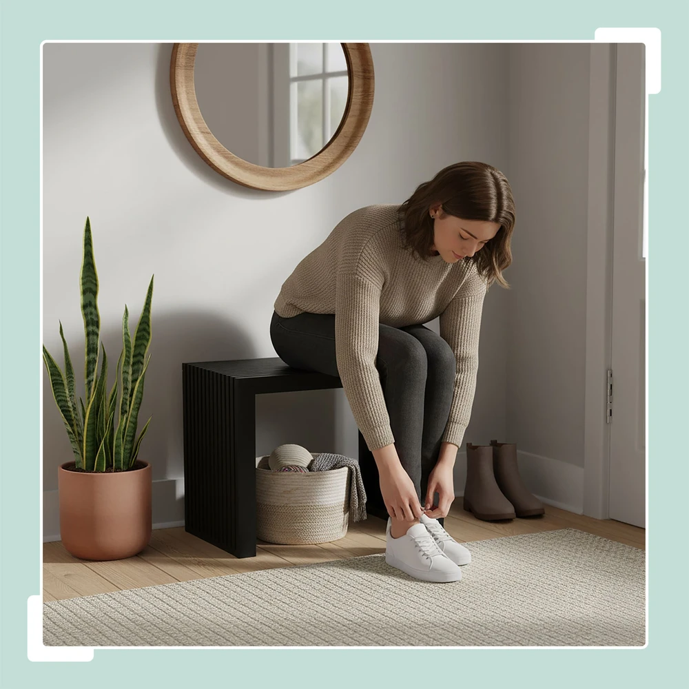 Relaxdays Minimalistinis bambukinis suoliukas