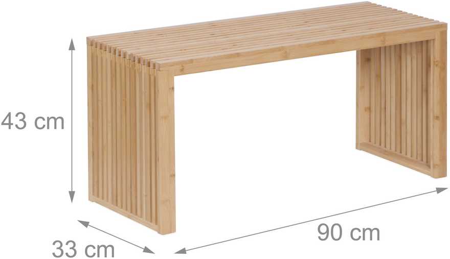 Relaxdays Minimalistinis bambukinis suoliukas