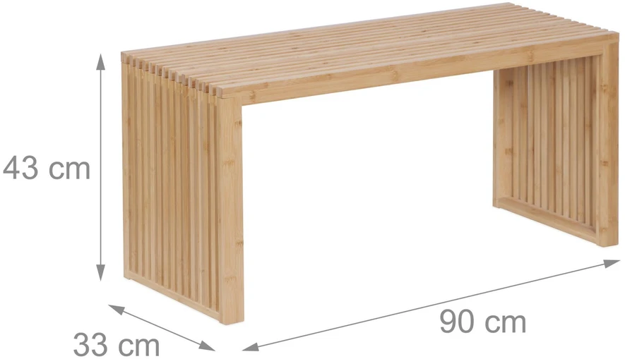 Relaxdays Minimalistinis bambukinis suoliukas