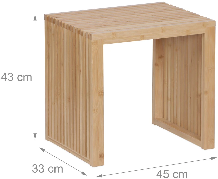 Relaxdays Minimalistinis bambukinis suoliukas