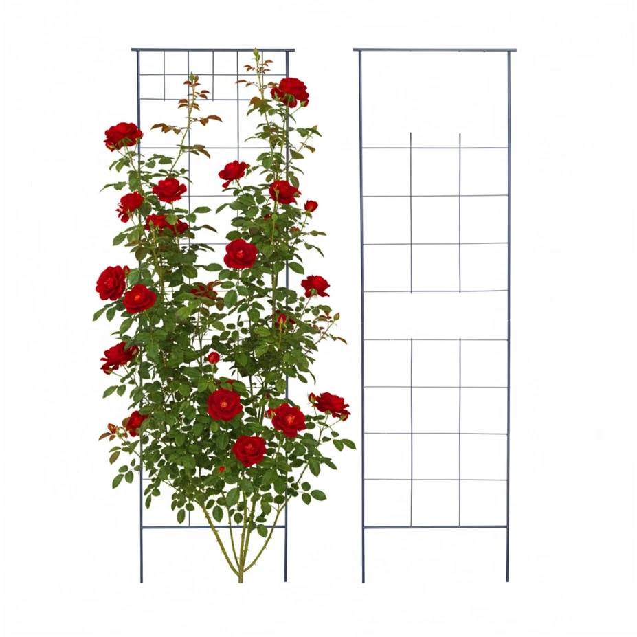 Relaxdays Trellis komplektas 193x58x1 cm Juodas plienas
