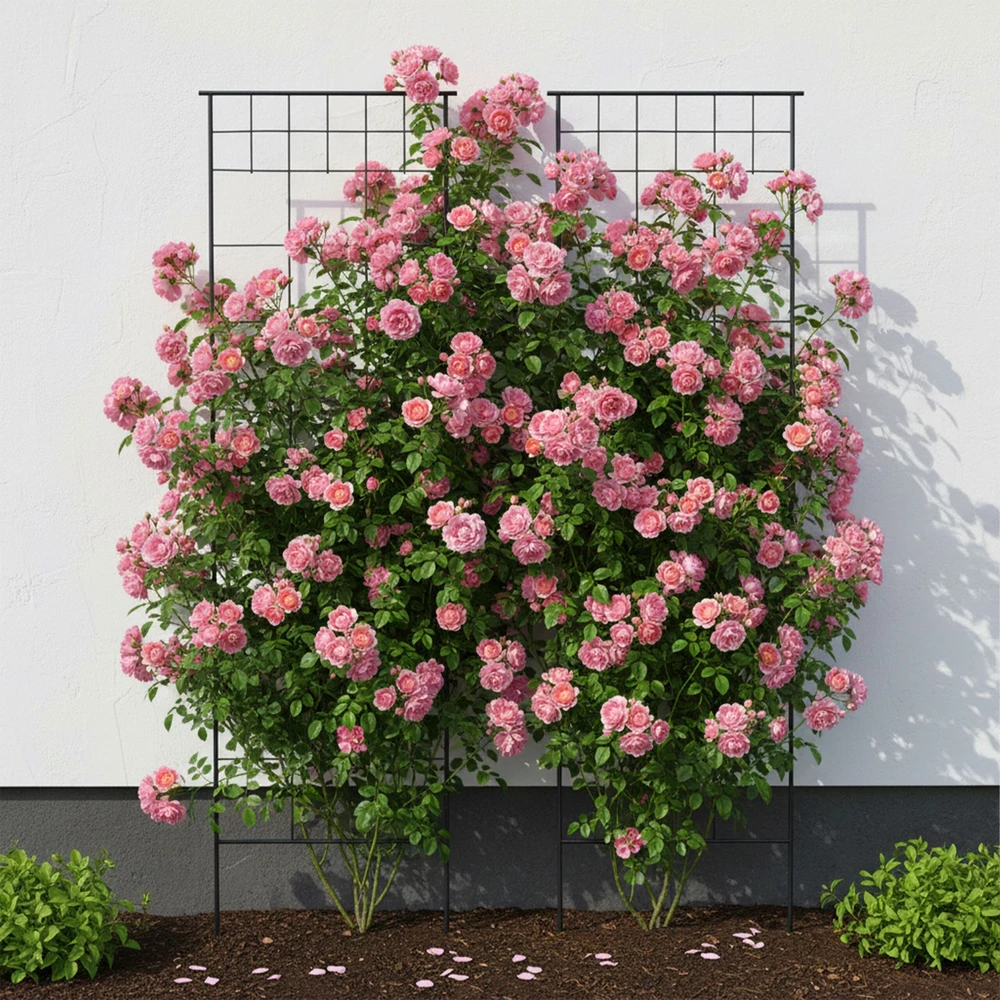 Relaxdays Trellis komplektas 193x58x1 cm Juodas plienas