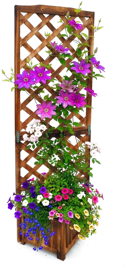 Relaxdays Gėlių dėžė su grotelėmis 180 cm