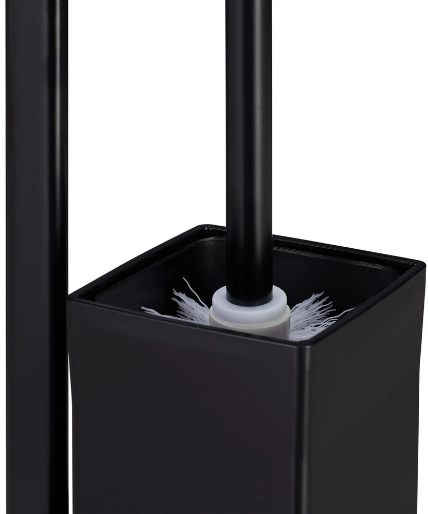 Relaxdays Handy WC rinkinys matinės juodos spalvos