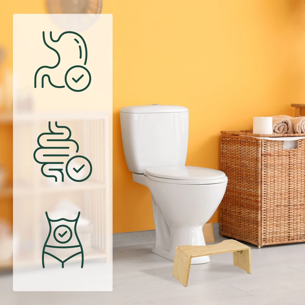 Relaxdays Sulankstoma bambukinė tualeto kėdutė