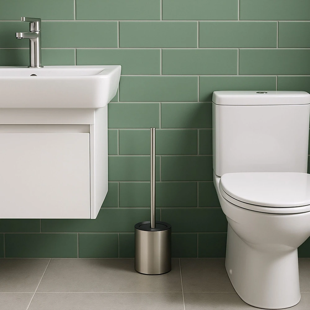 Relaxdays Nerūdijančio plieno WC šepečio laikiklis