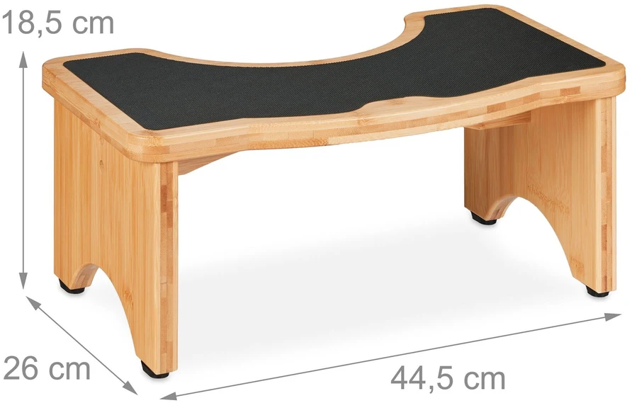 Relaxdays Bambukinė tualeto kėdutė kojoms