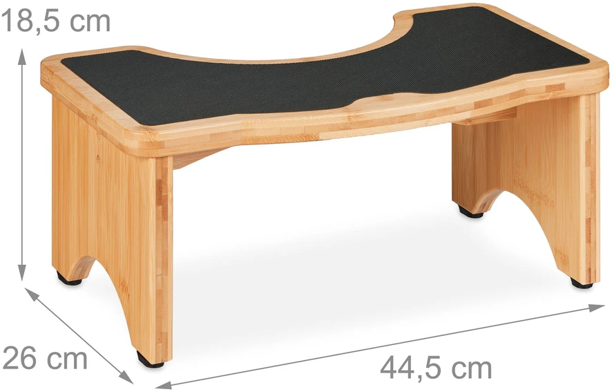 Relaxdays Bambukinė tualeto kėdutė kojoms