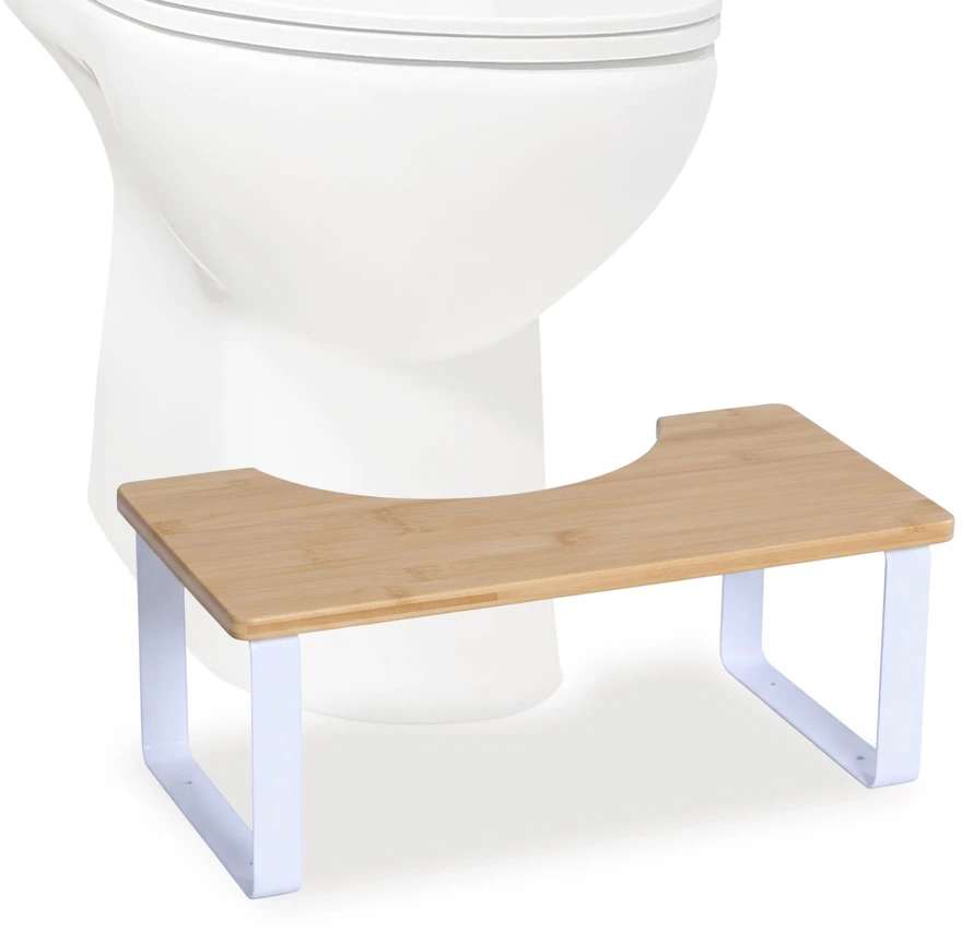 Relaxdays WC taburetė iš bambuko ir metalo