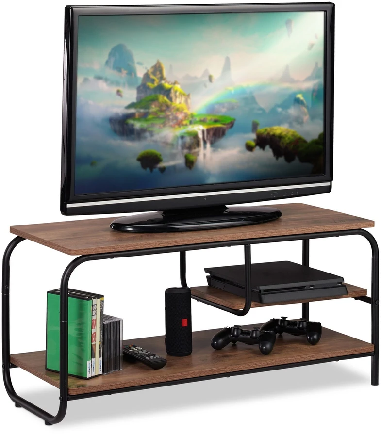 Relaxdays TV staliukas su lentyna