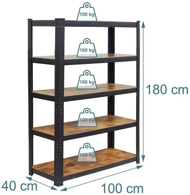 Relaxdays Tvirta lentyna Industrial Chic 500 kg