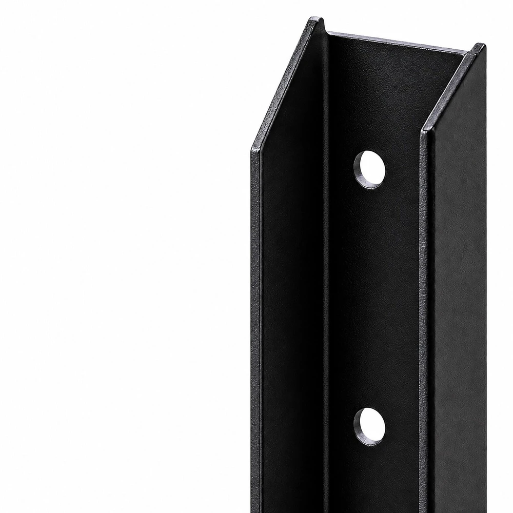 Relaxdays Tvoros stulpo remonto inkaras, anglinis plienas su milteline danga, 85.4 cm, 2 arba 4 dalių rinkinys