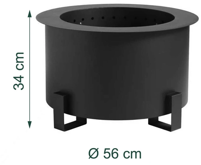 Relaxdays Bedūmis ugniakuras Ø 56 cm