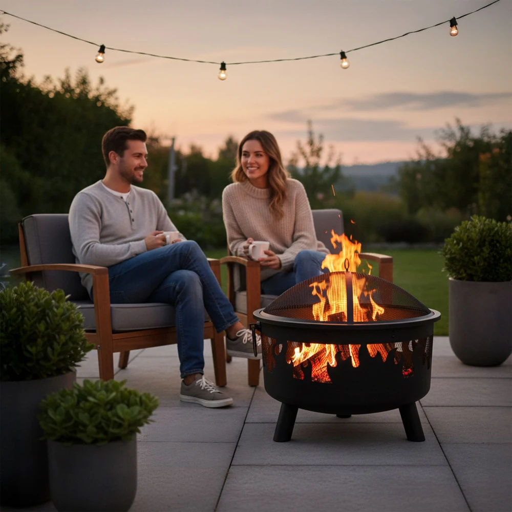 Relaxdays Ugnies dubuo su liepsnų motyvu