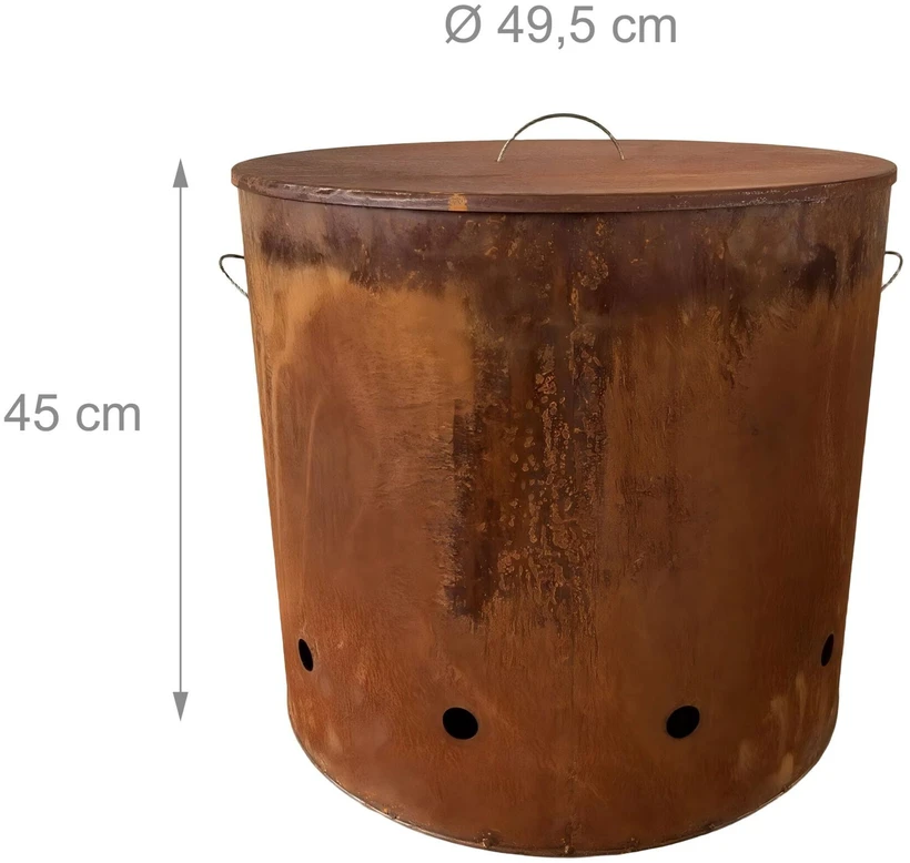 Relaxdays Corten plieno ugnies statinė