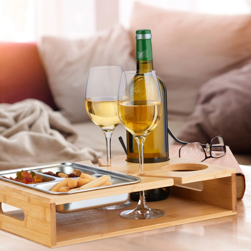 Relaxdays Užkandžių laikiklis su nerūdijančio plieno padėklu