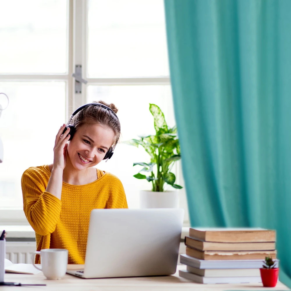 Relaxdays 2 žalių raštuotų užuolaidų komplektas