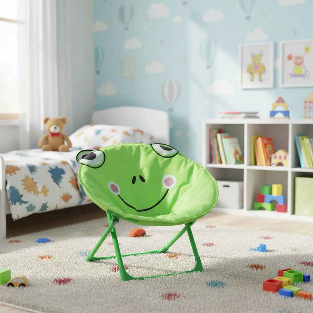 Relaxdays Sulankstoma mėnulio formos kėdė vaikams