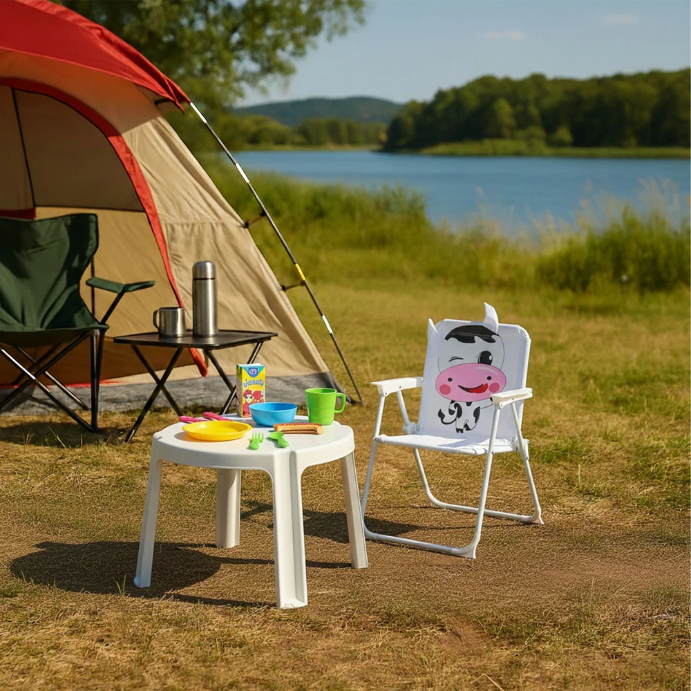 Relaxdays Vaikiška stovyklavimo kėdė su motyvu