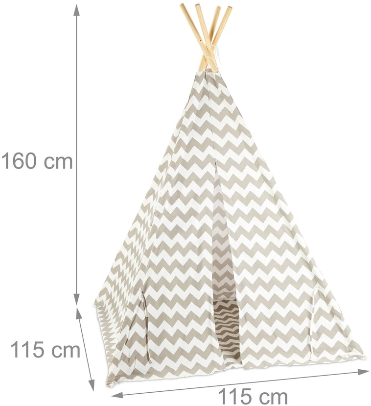 Relaxdays Vaikiška žaidimų palapinė teepee
