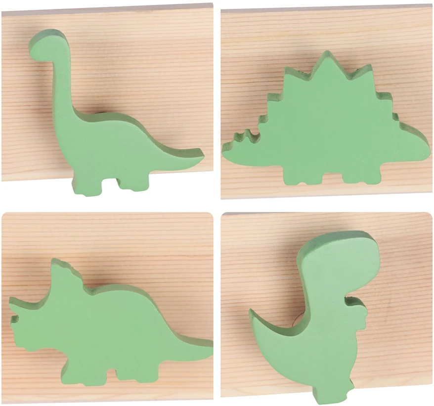 Relaxdays Vaikiškas drabužių kabykla su 4 kabliukais, Dinosaurus