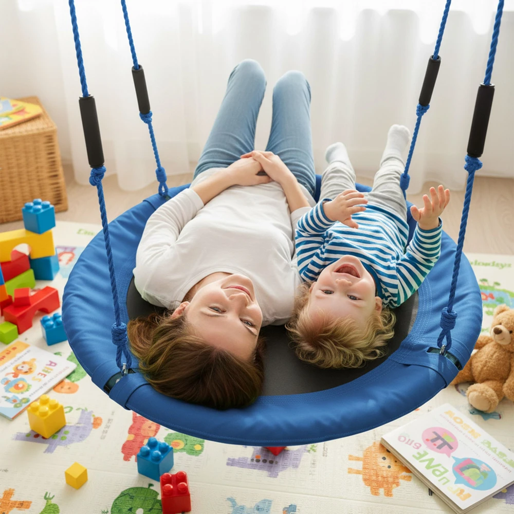 Relaxdays Vaikiškos lizdinės sūpynės su putų rankenomis