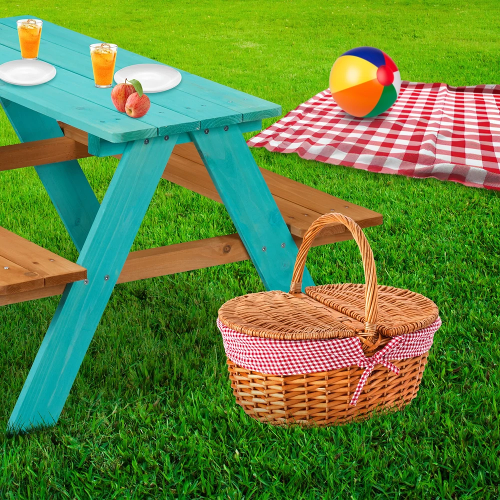 Relaxdays Vaikiškas medinis pikniko suoliukas
