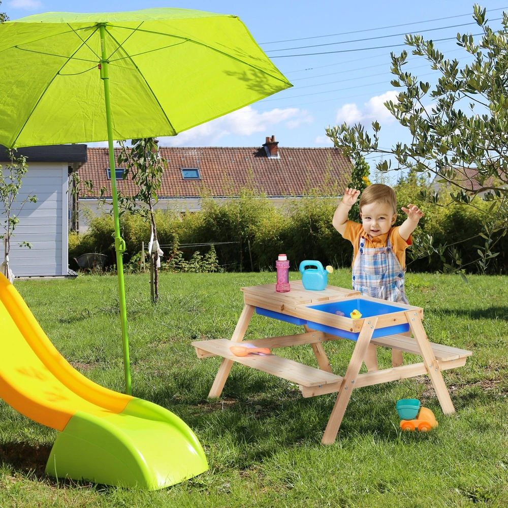 Relaxdays Vaikiškas pikniko suolelis su žaidimų stalu