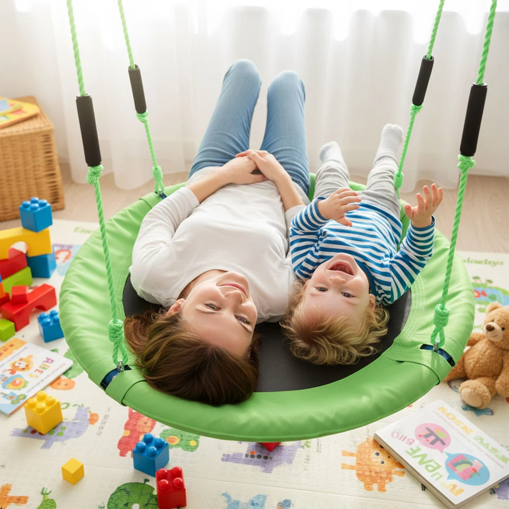 Relaxdays Vaikiškos lizdo sūpynės su putų rankenomis